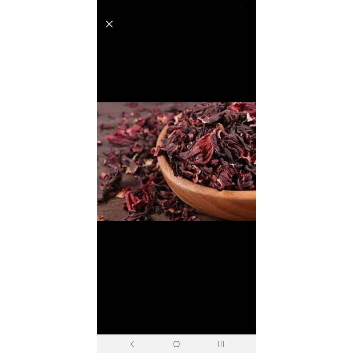 Flor de Jamaica en hoja seca